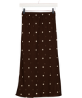 ASOS Brown Printed Mesh Maxi Skirt UK XS