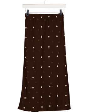 ASOS Brown Printed Mesh Maxi Skirt UK XS