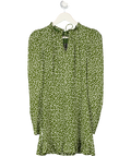 REFORMATION Green Long Sleeve Mini Dress UK 4
