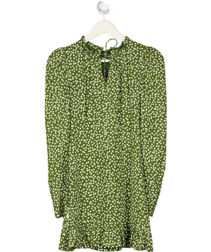 REFORMATION Green Long Sleeve Mini Dress UK 4