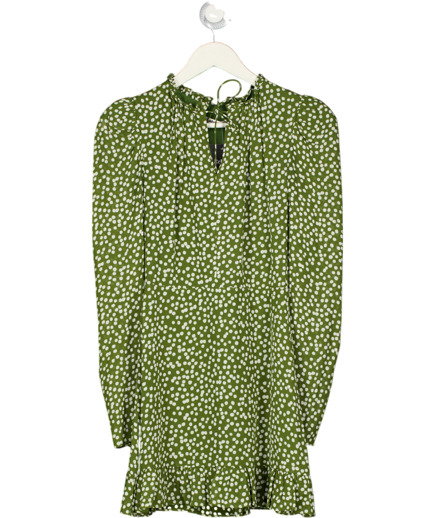 REFORMATION Green Long Sleeve Mini Dress UK 4