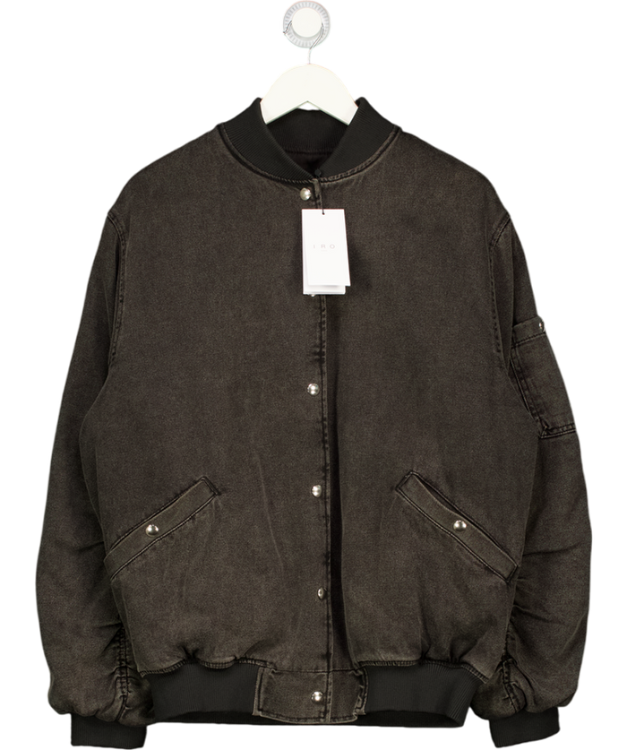 IRO Grey Ilaro Oversize  Bomber Padded Jacket UK 8