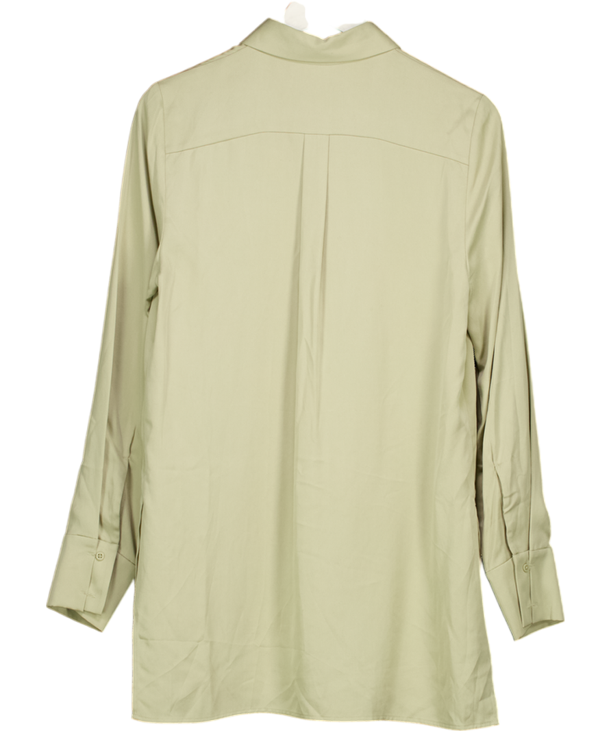 cos Beige Longline Overserized Shirt UK 8