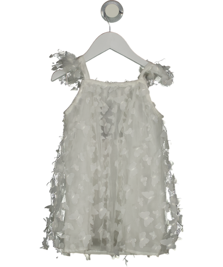 DOLLY by Le Petit Tom White Tulle Butterfly Applique Dress Size P - 1-3 Yrs 1 Year