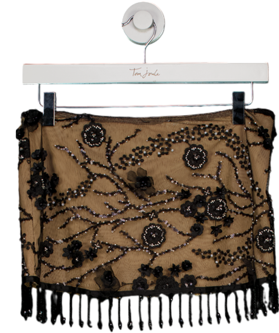 Jaded London Black Ellora Embellished Mini Skirt UK 8
