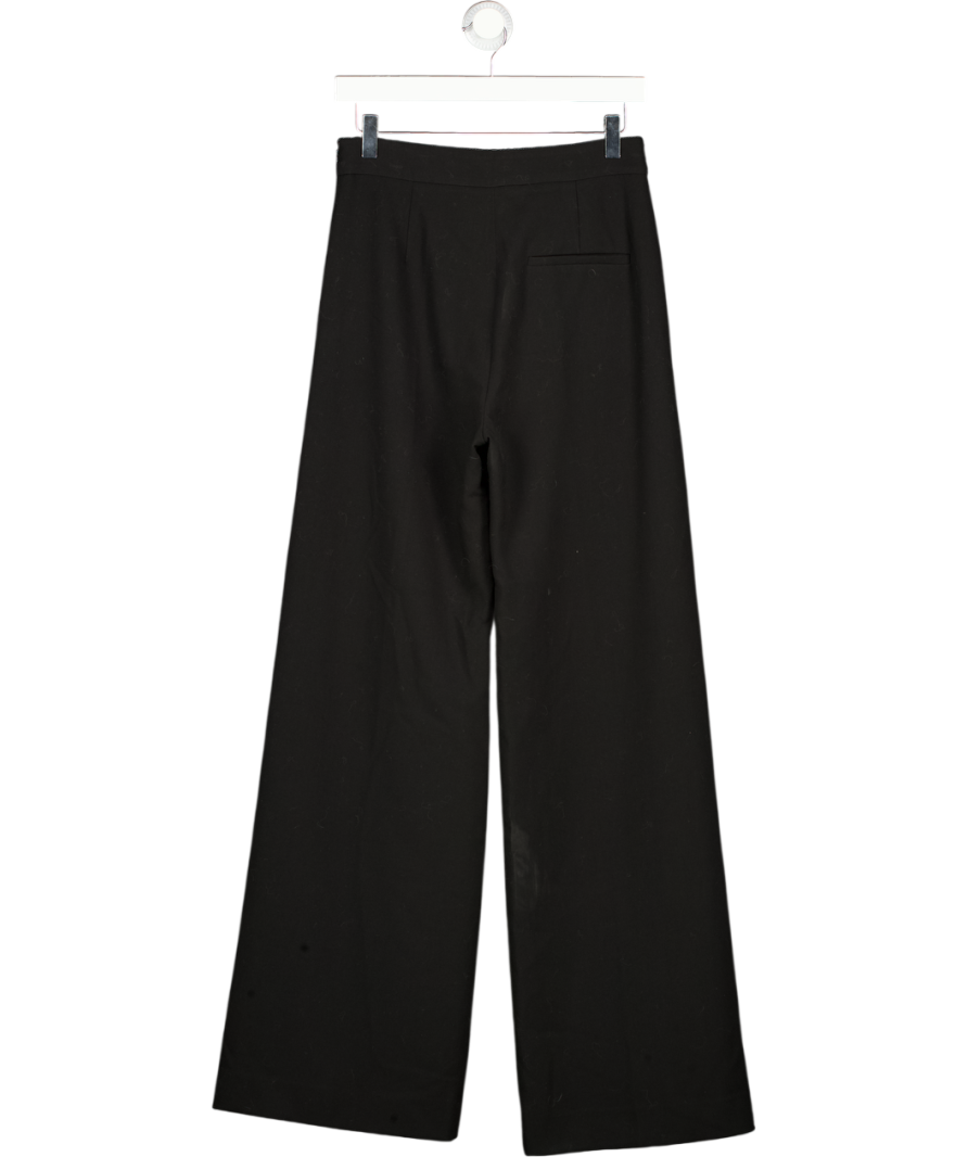JIGSAW Black Modern Crepe Wide Leg Trouser UK 8