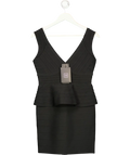Herve Leger Rebeca Black Peplum Bandage Mini Dress Uk 12-14 UK L