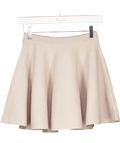 HOUSE OF CB Beige Fern Ribbed-knit Mini Skirt UK S