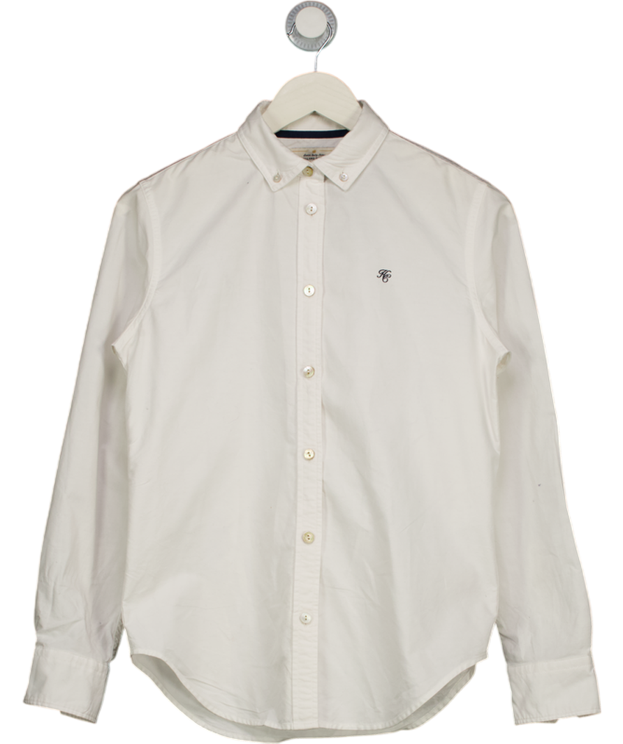 HOLLAND COOPER Classic Hc Monogram Oxford Shirt White UK 6