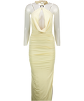 PEPPERMAYO Samara Halterneck Maxi Dress - Yellow UK 8