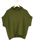 Karen Millen Olive Green Fuzzy Knit High Neck Jumper UK S