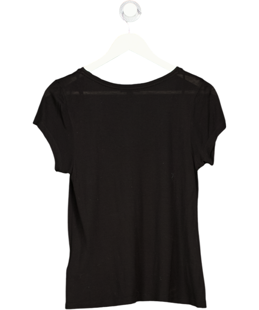 cos Black Scoop Neck T-shirt UK XS
