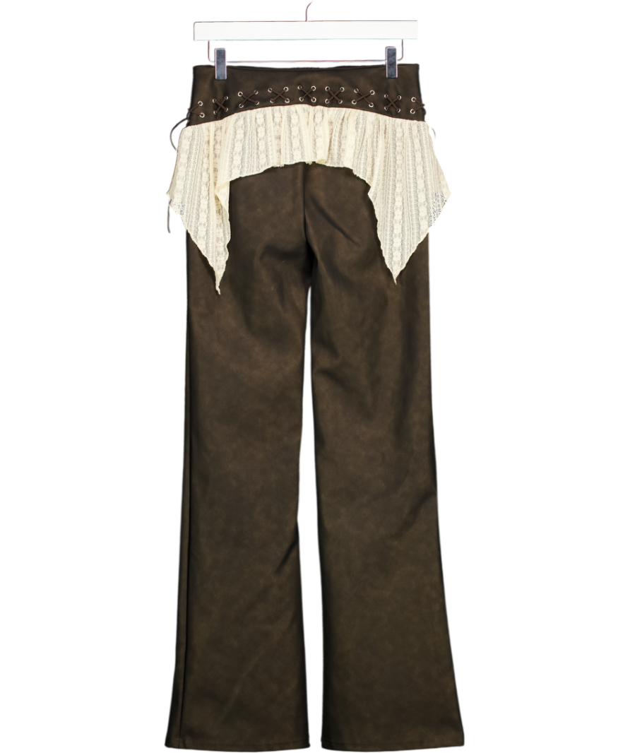 WHITE FOX Pure Energy Pu Pants Chocolate Brown UK XS
