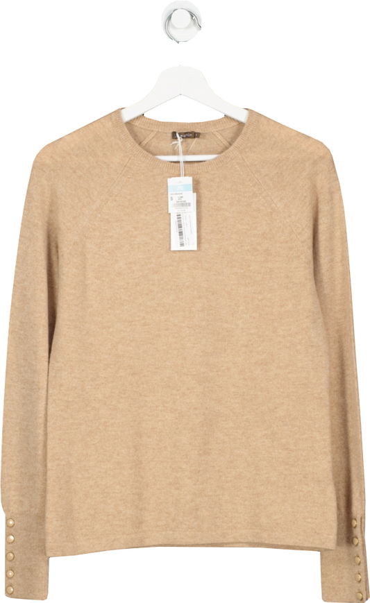 j.Mclaughlin Brown 100% Cashmere Sweater UK S