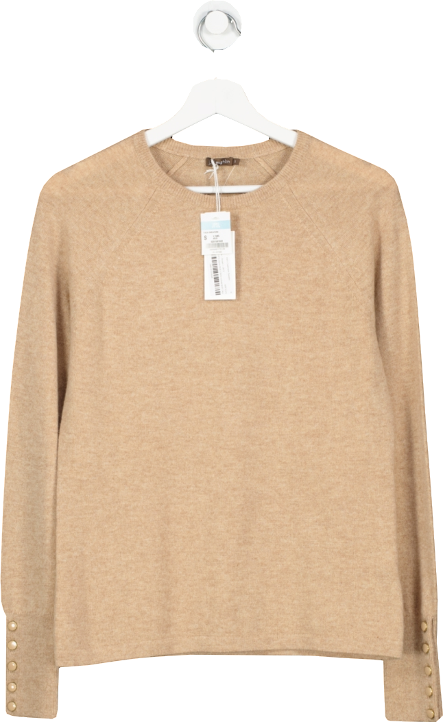 j.Mclaughlin Brown 100% Cashmere Sweater UK S