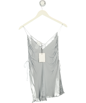 ZARA Sheer Blue Chiffon Cami Top UK S