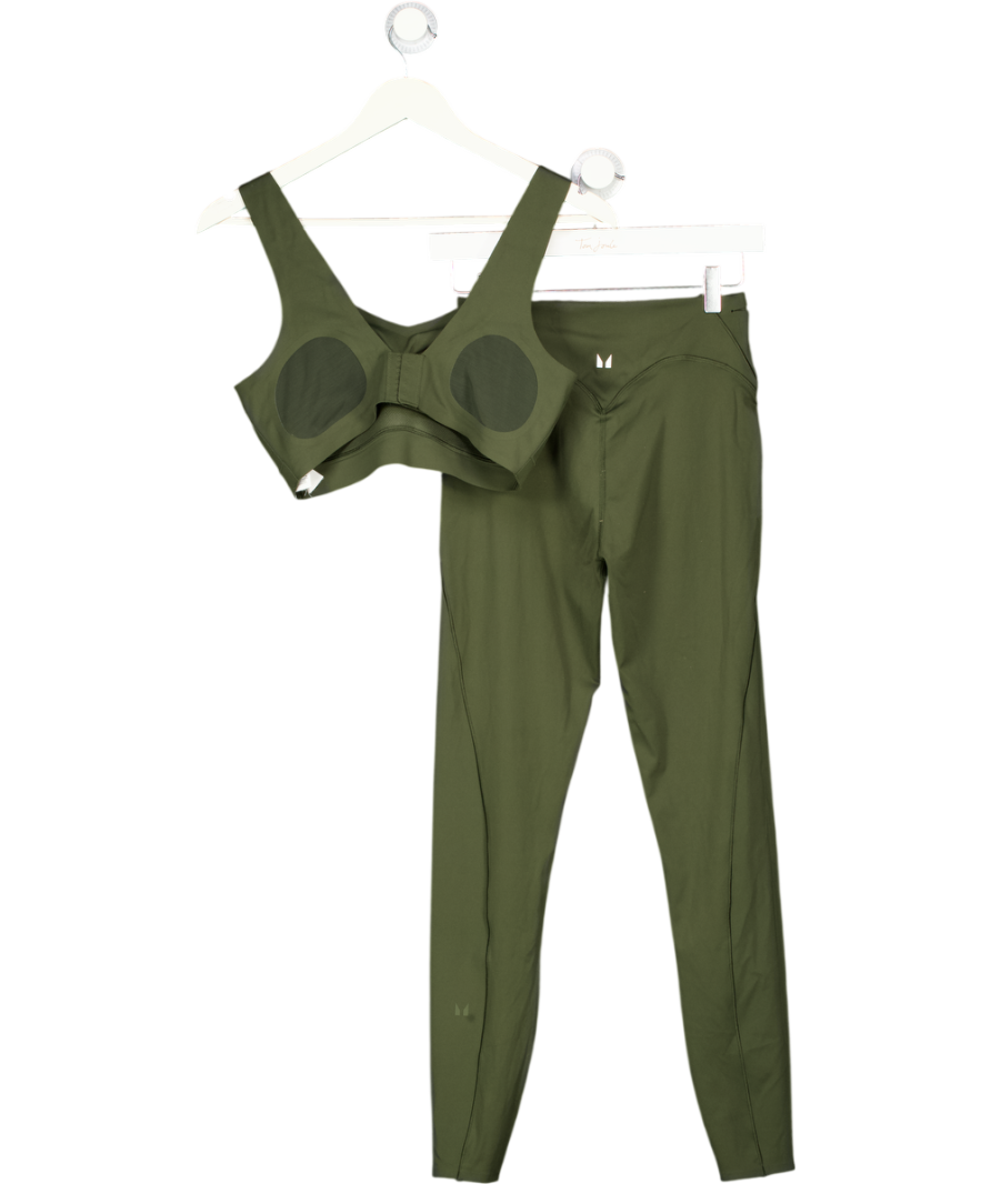 MY PROTEIN 2-piece Khaki Green Sports Bra (uk L) And Leggings Set (uk M) UK M/L