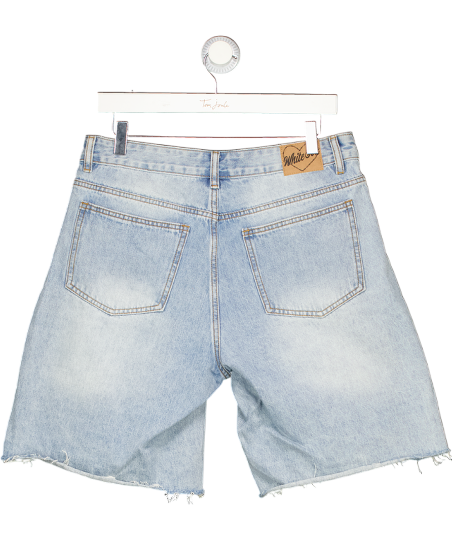 WHITE FOX Blue Denim Longer Length Shorts UK L