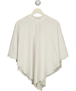 Saumple Study Symp White Cape Style Crew Neck Loose Fit Shirt UK M