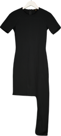 Louis Vuitton Black Asymetric Short Sleeve Dress UK 10