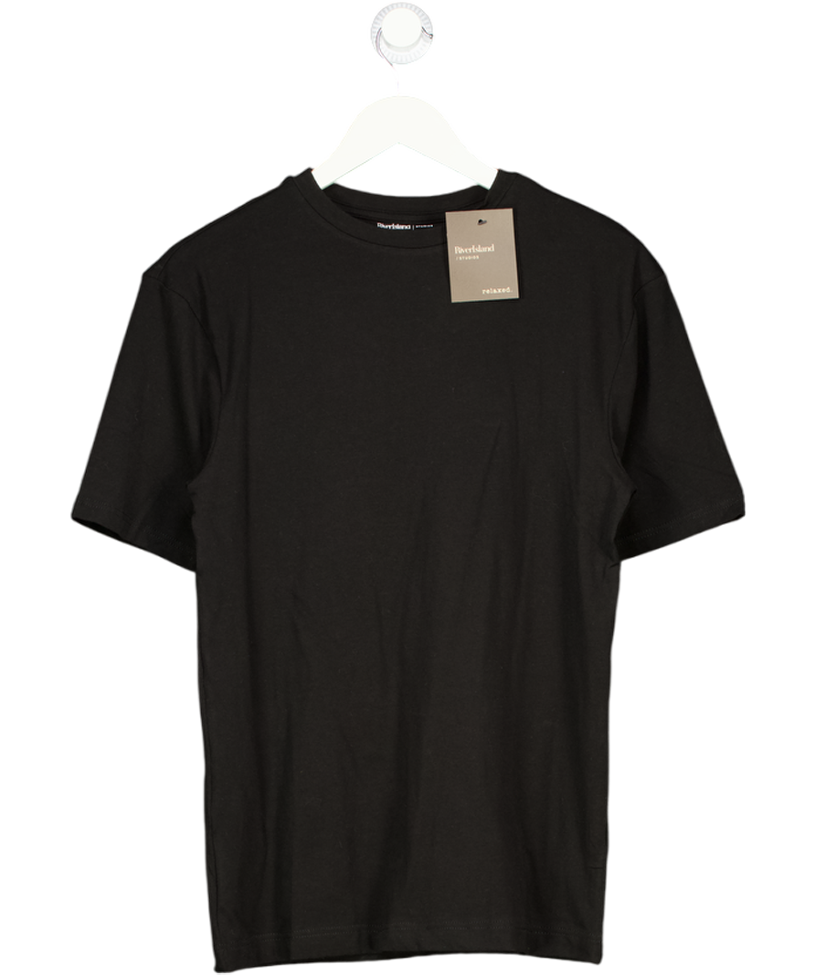 River Island Black Muscle Fit T-shirt UK M