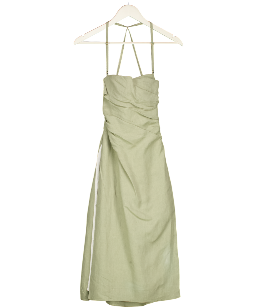 JACQUEMUS Green La Robe Laurier 'sage Green' Midi Dress Fr34 UK 6
