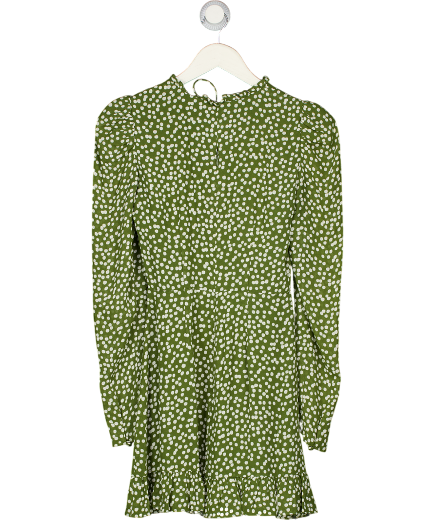 REFORMATION Green Long Sleeve Mini Dress UK 4