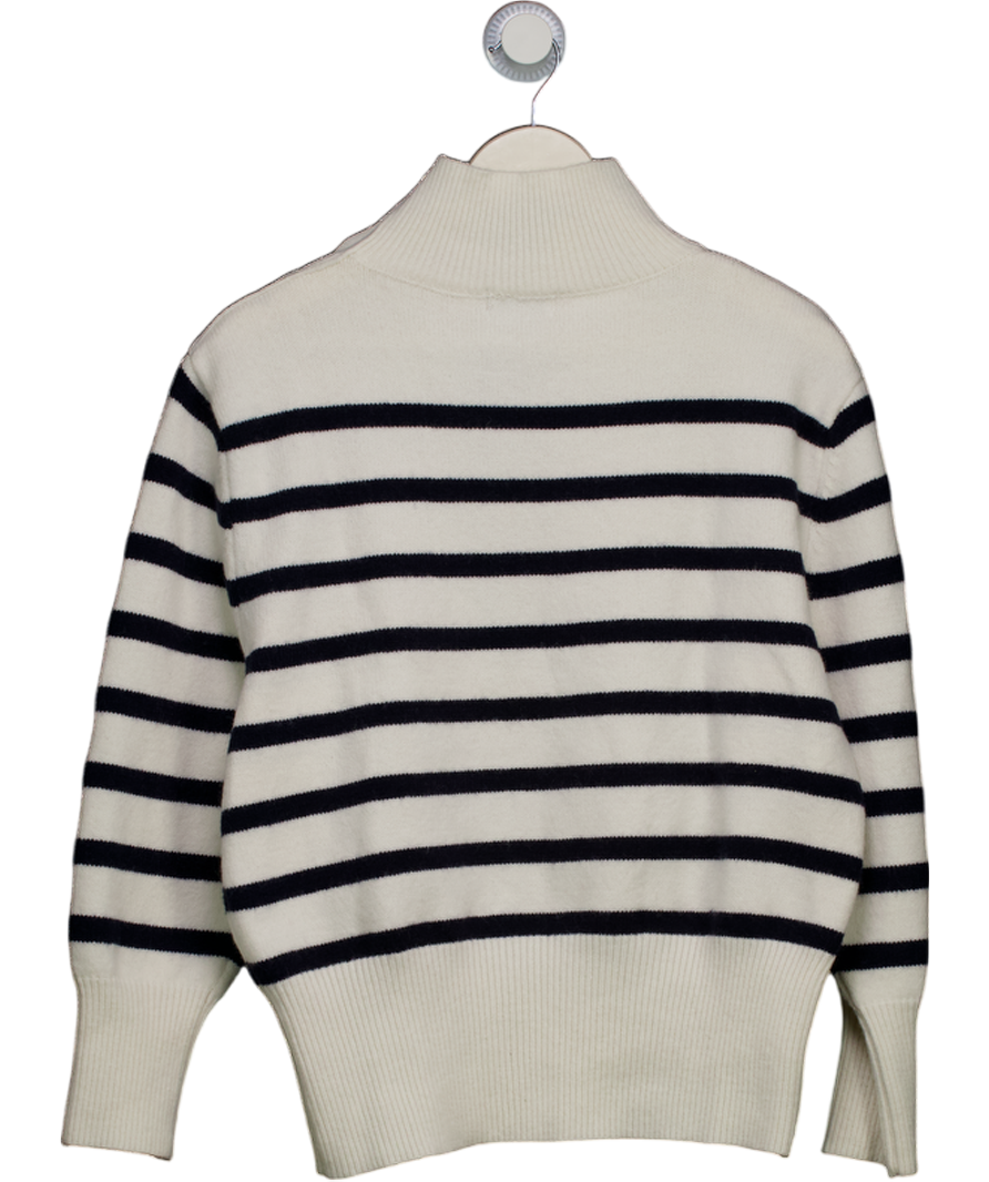 AURELIE White / Dark Navy Breton Jumper UK S/M