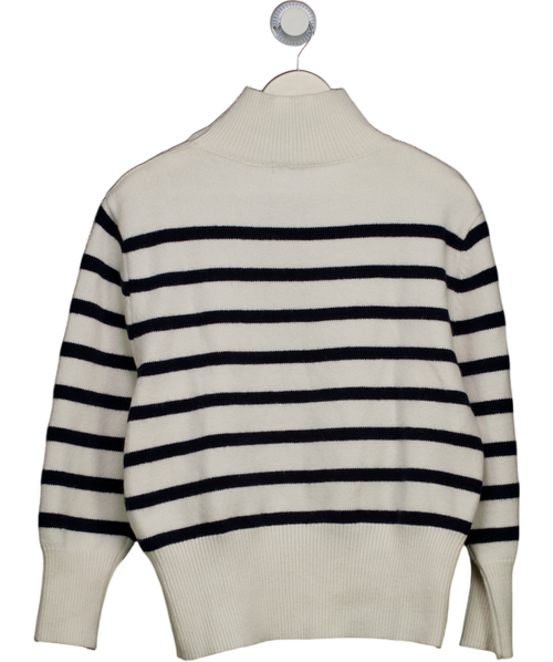 AURELIE White / Dark Navy Breton Jumper UK S/M