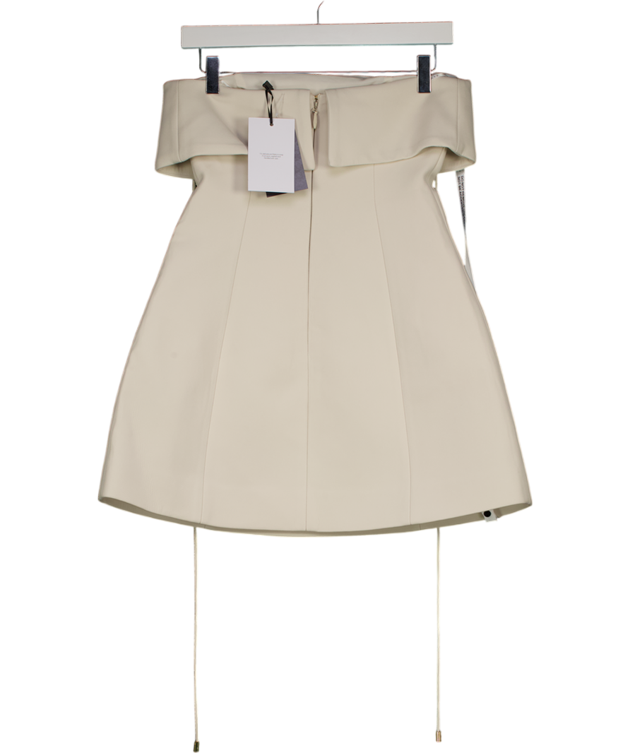 CLUB L Cream Nelly Nude Bandeau Mini Dress UK 8