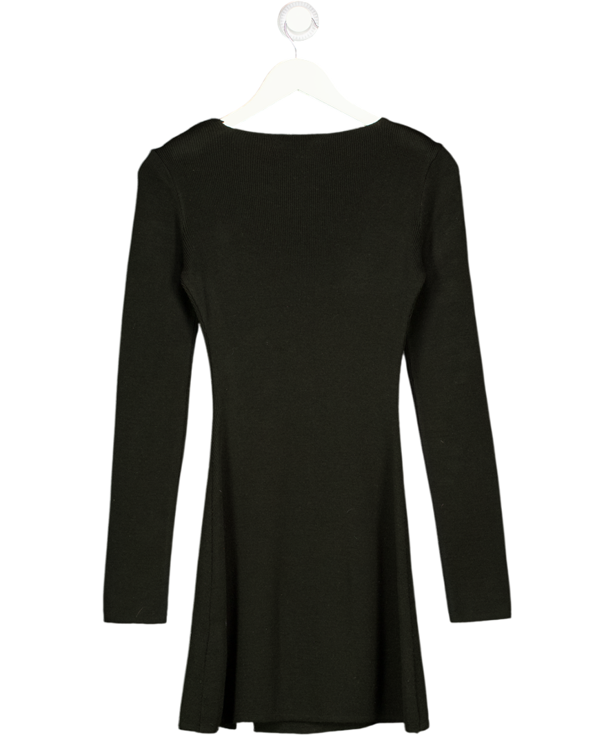 NA-KD Black Long Sleeve Mini Dress UK XS