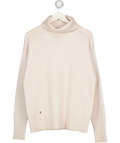 LUCY NAGLE Cream Virgin Wool / Cashmere Super Soft Roll Neck Jumper UK XS/S