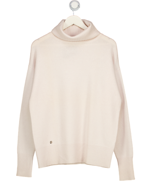LUCY NAGLE Cream Virgin Wool / Cashmere Super Soft Roll Neck Jumper UK XS/S