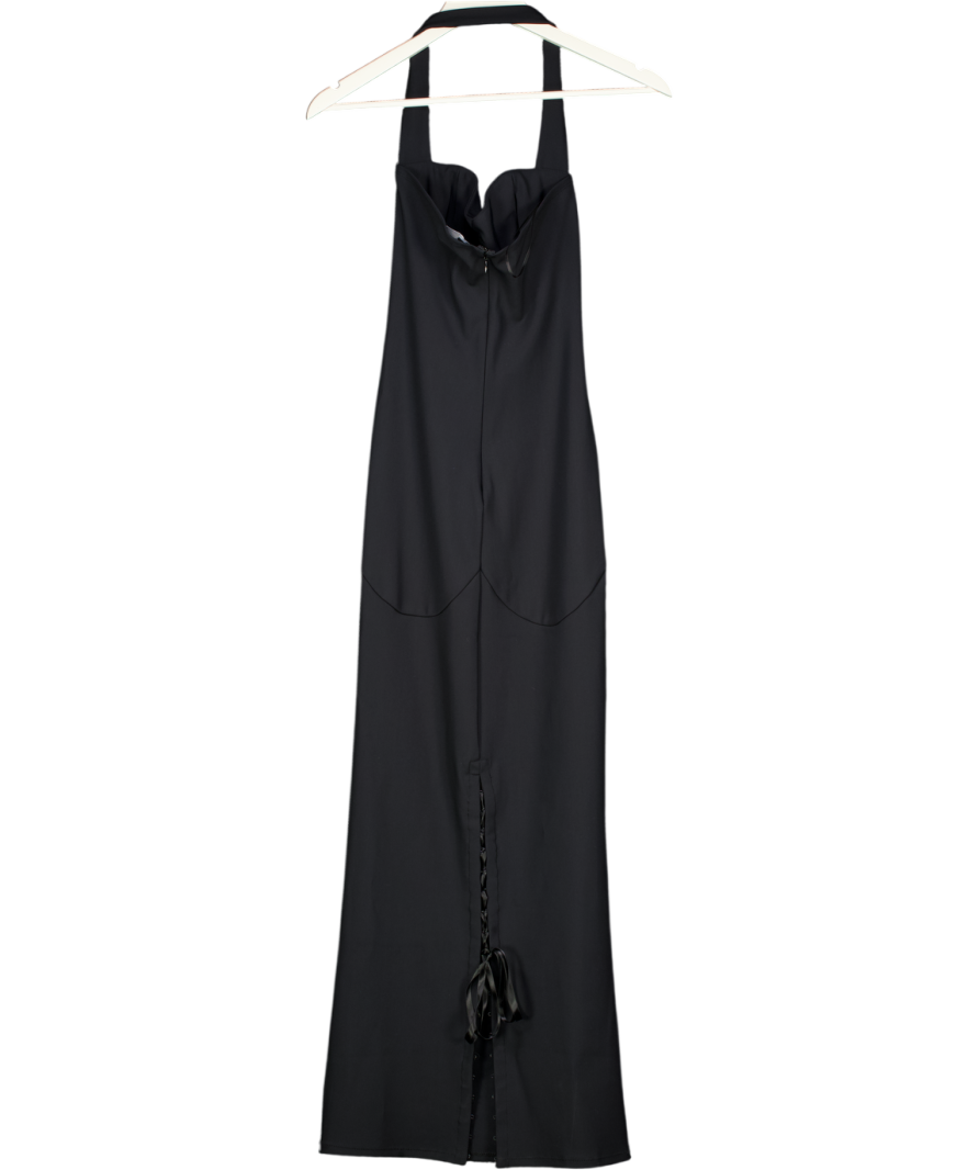 KHY X Dilara Findikoglu Black Fitted Halter Dress UK S