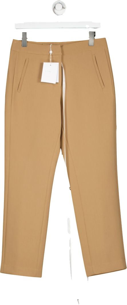 Aavelle Beige Classic Trousers In Camel UK M