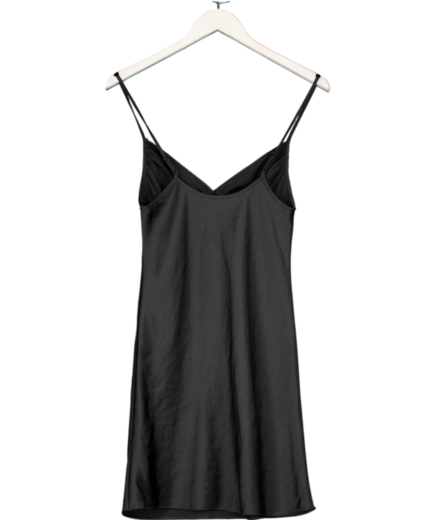 wilfred Black Slip Satin Mini Dress UK S