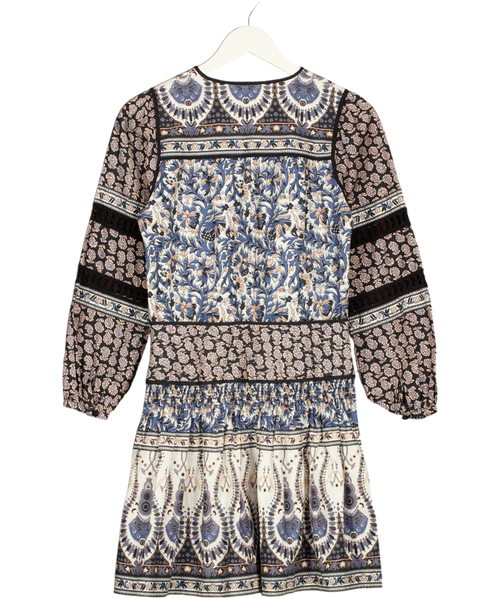 Sea New York Multicoloured Cotton Long Sleeve Print Dress Us2 UK 6