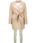 LPA Beige Lightweight Belted Blazer UK S