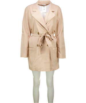 LPA Beige Lightweight Belted Blazer UK S