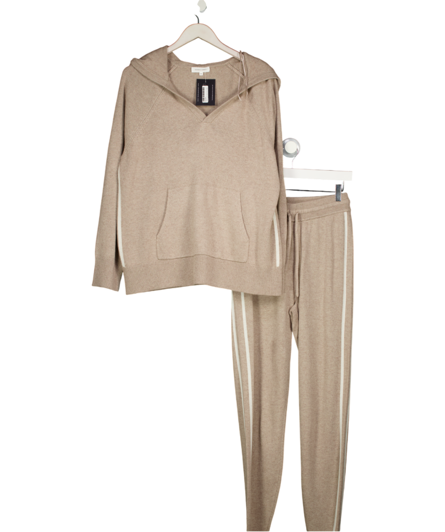 The White Company 2-piece Beige Wool / Cashmere Blend Hooded Knit (uk M) And Lounge Pants UK XS