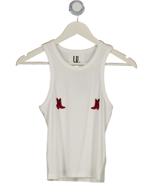 URBAN OUTFITTERS White X Revolve Nice Boots Tank Top UK M