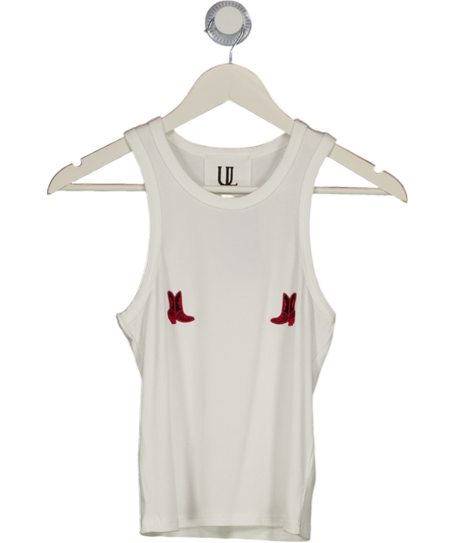 URBAN OUTFITTERS White X Revolve Nice Boots Tank Top UK M