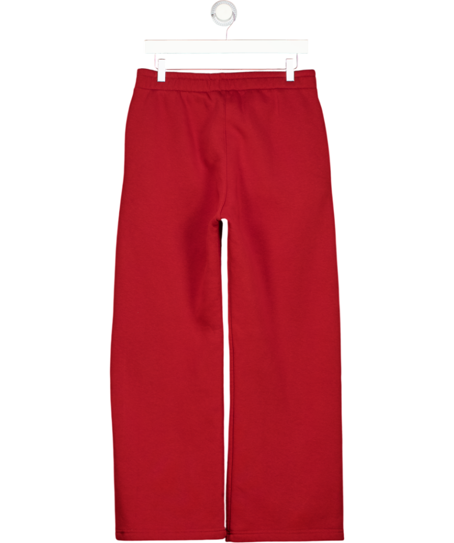 HUER Cherry Red Straight Leg Joggers UK L