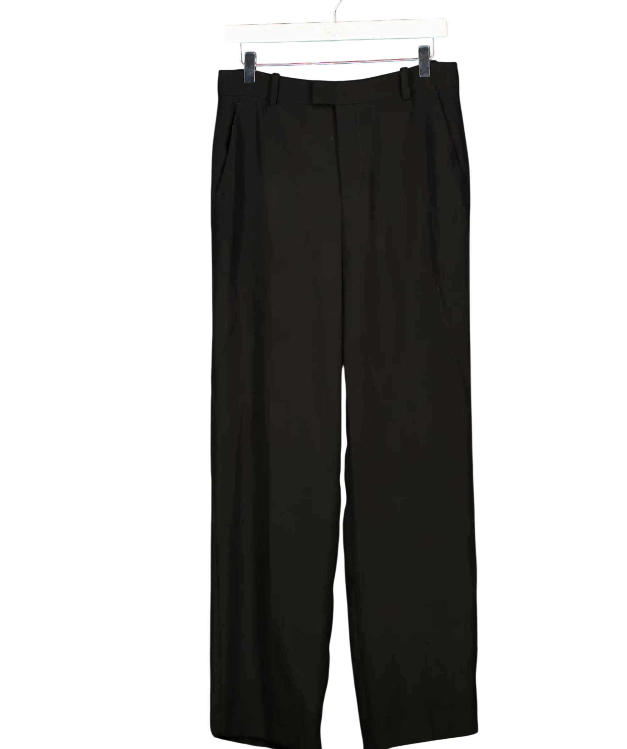 ZARA Black Drawstring Trousers UK M