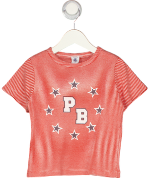 PETITE BATEAU Red Logo Star T-shirt 4 Years