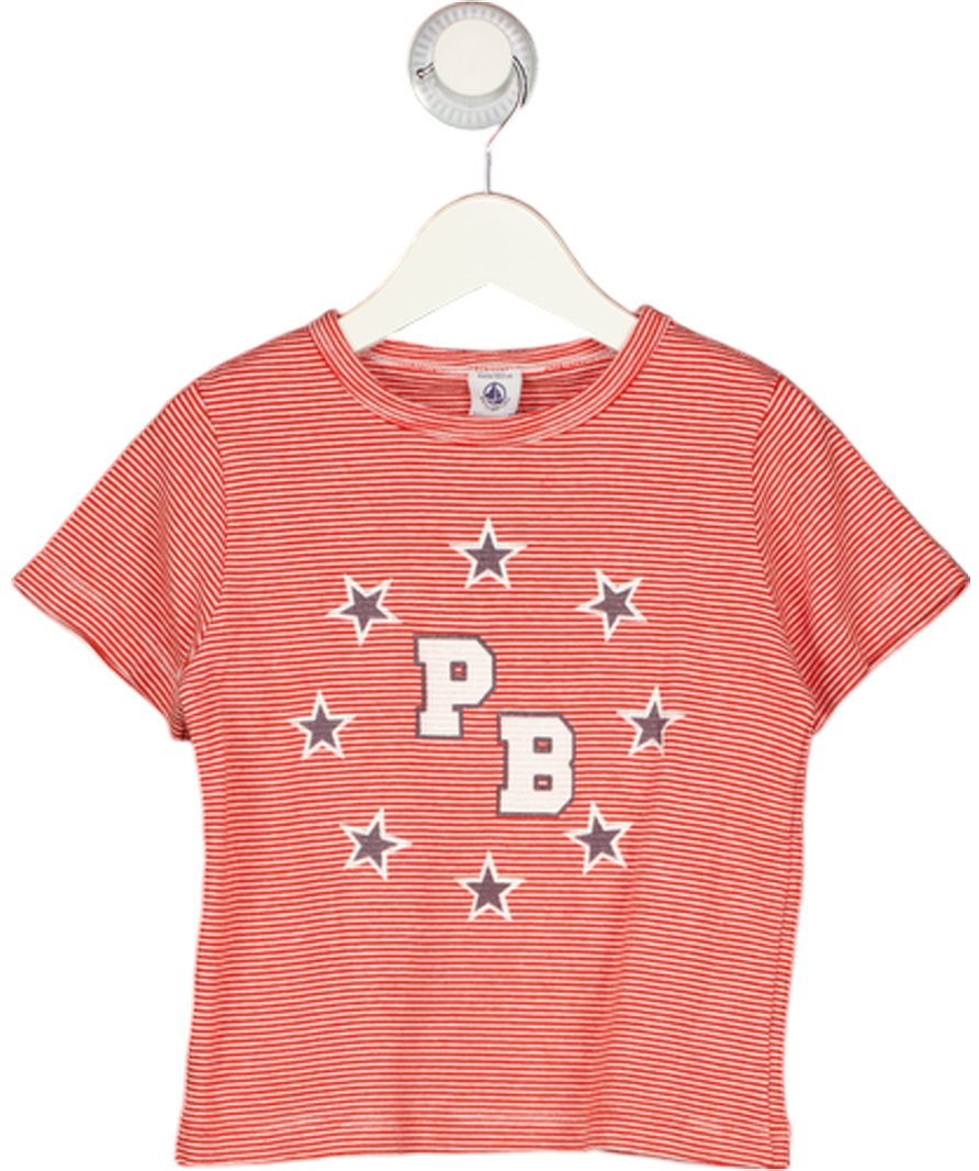 PETITE BATEAU Red Logo Star T-shirt 4 Years