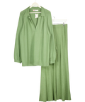 FREE PEOPLE Sage Green 2-piece Drea Sweater Loungewear Set UK L