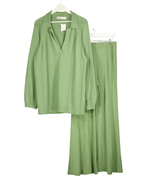 FREE PEOPLE Sage Green 2-piece Drea Sweater Loungewear Set UK L