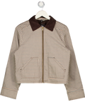 H&M Brown Corduroy-collar Twill Jacket UK XS