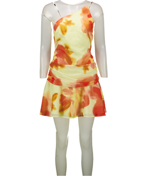 Peppermayo Yellow Meah Backless Mini Dress - Mimosa Blossom UK 8